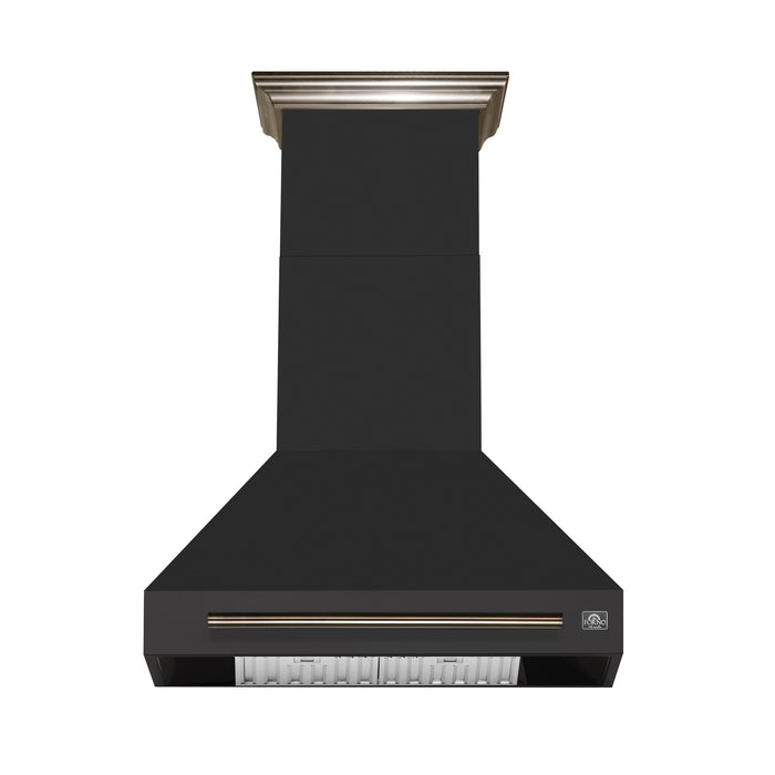 Forno Aria 30 Inch Wall-Mounted Range Hood in Black