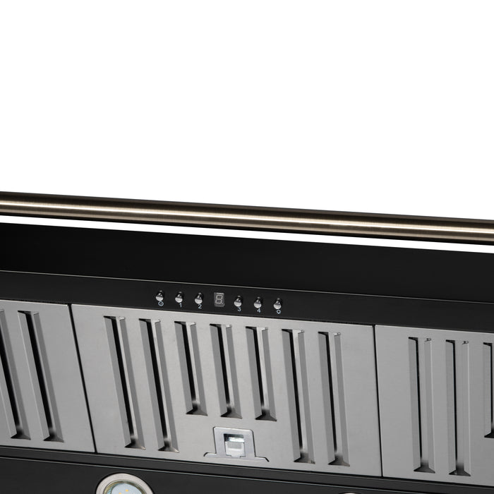 Forno Aria 48 Inch Wall-Mounted Range Hood in Black