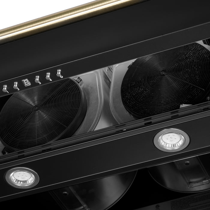 Forno Aria 60 Inch Wall-Mounted Range Hood in Black