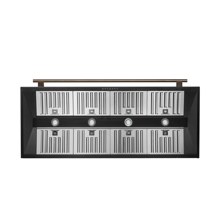 Forno Aria 60 Inch Wall-Mounted Range Hood in Black