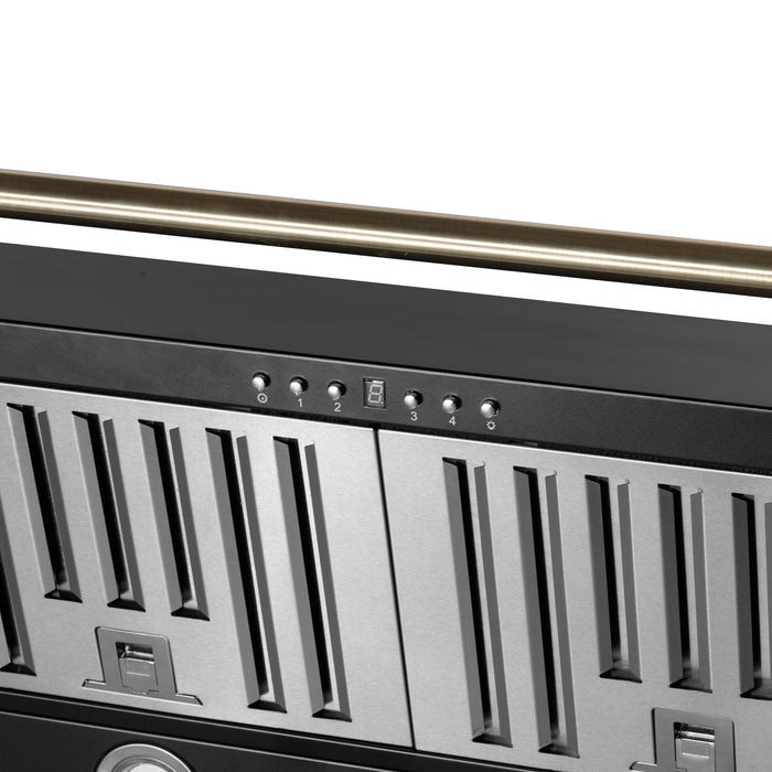 Forno Aria 60 Inch Wall-Mounted Range Hood in Black