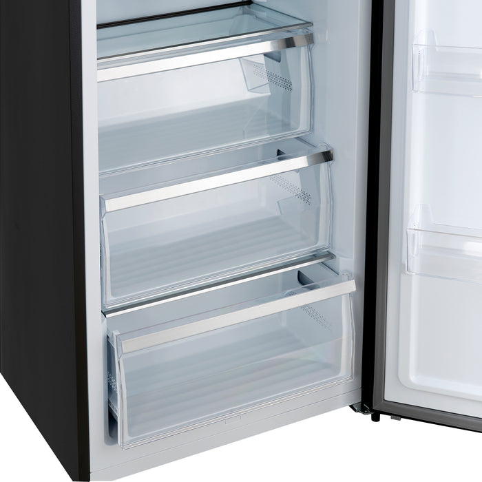 Forno Maderno 2-28-Inch Wide Convertible Refrigerator/Freezer in Black, Decorative Trim Grill, 27.2 cu.ft, 84-Inch High, ENERGY STAR Certified