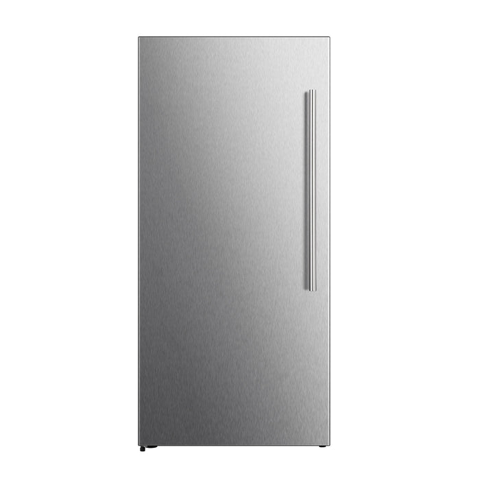 FORNO Maderno 28" Left Swing Convertible Freestanding Refrigerator/Freezer in Stainless Steel 13.6 cu.ft.