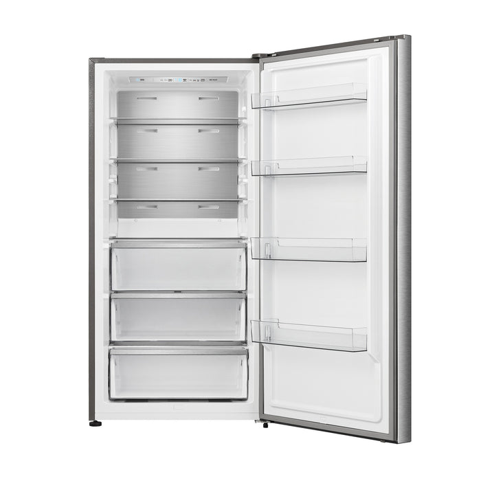 FORNO Maderno 28" Right Swing Convertible Freestanding Refrigerator/Freezer in Stainless Steel 13.6 cu.ft.