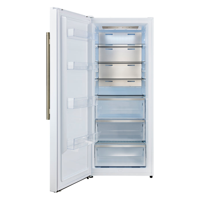 Forno Maderno 28" Built-In Convertible Refrigerator in White, 13.6 cu.ft. Left Swing with Decorative Grill - 32" Wide