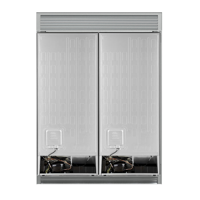 Forno Maderno 2-28-Inch Wide Convertible Refrigerator/Freezer in Black, Decorative Trim Grill, 27.2 cu.ft, 84-Inch High, ENERGY STAR Certified