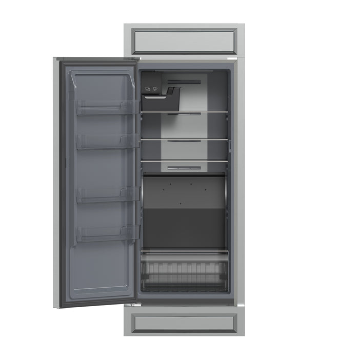 Forno Fortezza 32 Inch Left-Swing Freezer with Trim Kit, Stainless Steel, with Automatic Ice Maker