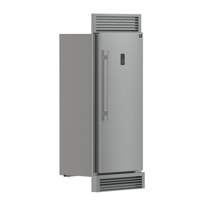 Forno Fortezza 32 Inch Right-Swing Convertible Refrigerator/Freezer with Trim Grill, Stainless Steel, Total No Frost