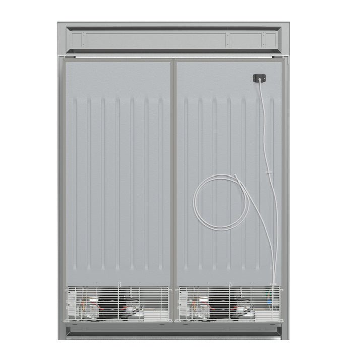 Forno Fortezza 60 Inch Convertible Refrigerator/Freezer with Modern Trim Kit, Stainless Steel, Total No Frost, with Automatic Ice Maker