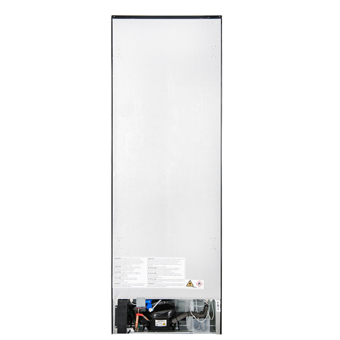 Custodia 24" Bottom Freezer, 10.3 cf., Left Swing, Ice Maker, Total No frost, Black, Antique Brass handles