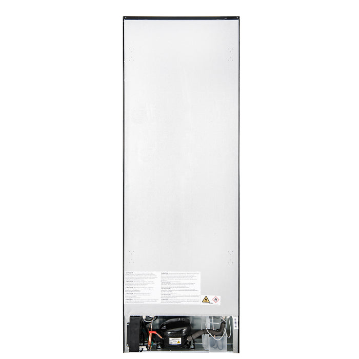 Custodia 24" Bottom Freezer, 10.3 cf., Right Swing, Total No frost, Black, Antique Brass handles