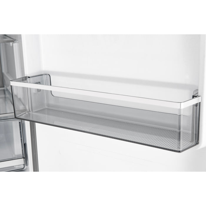 Custodia 24" Bottom Freezer, 10.3 cf., Right Swing, Total No frost, Black, Antique Brass handles