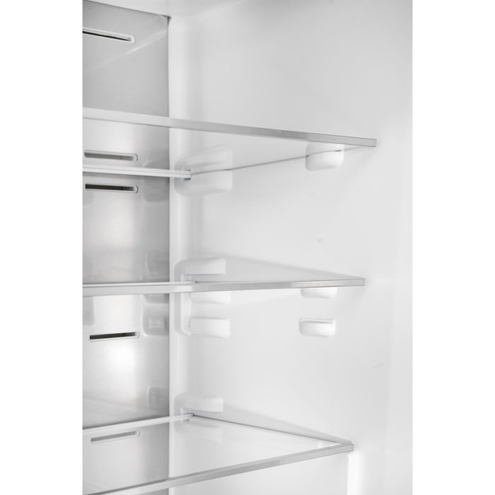 Custodia 24" Bottom Freezer, 10.3 cf., Right Swing, Total No frost, Black, Antique Brass handles