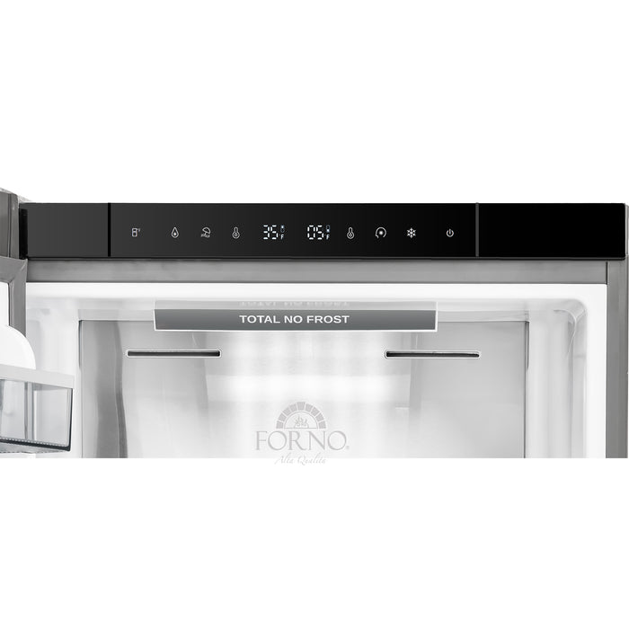 Custodia 48" Bottom Freezer combo, 20.6 cf., Ice Maker, Total No frost, Stainless Steel handles