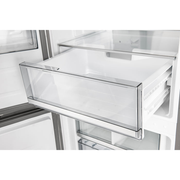 Custodia 48" Bottom Freezer combo, 20.6 cf., Ice Maker, Total No frost, Stainless Steel handles