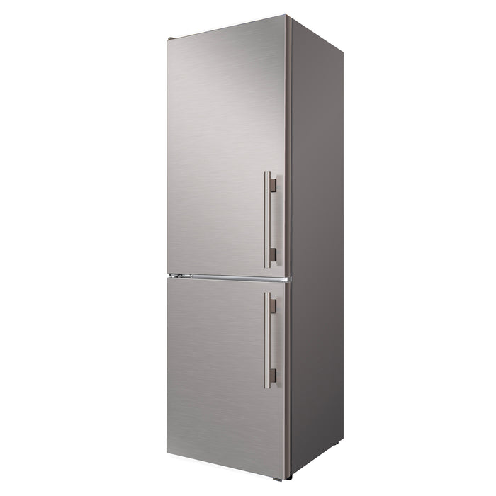 Custodia 24" Bottom Freezer, 10.3 cf., Left Swing, Ice Maker, Total No frost, Stainless Steel handles