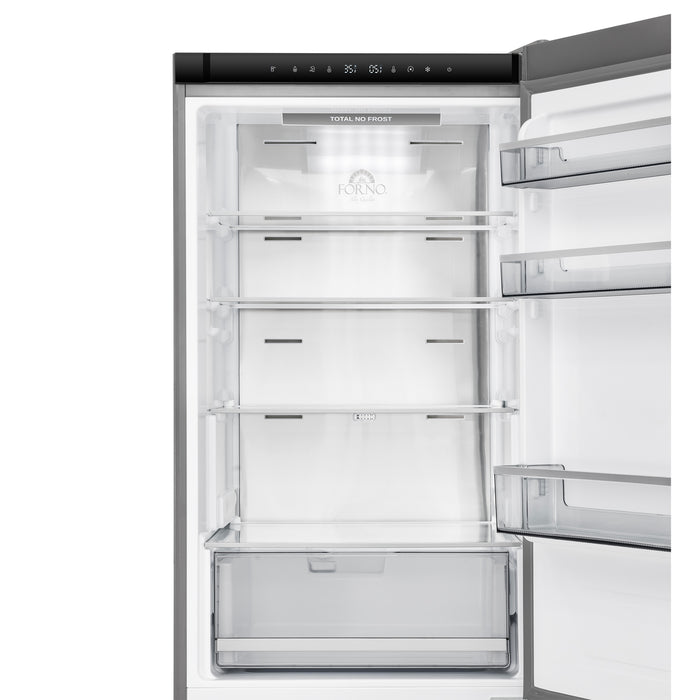 Custodia 24" Bottom Freezer, 10.3 cf., Right Swing, Total No frost, Stainless Steel handles