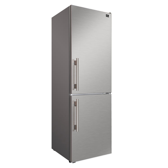 Custodia 24" Bottom Freezer, 10.3 cf., Right Swing, Total No frost, Stainless Steel handles