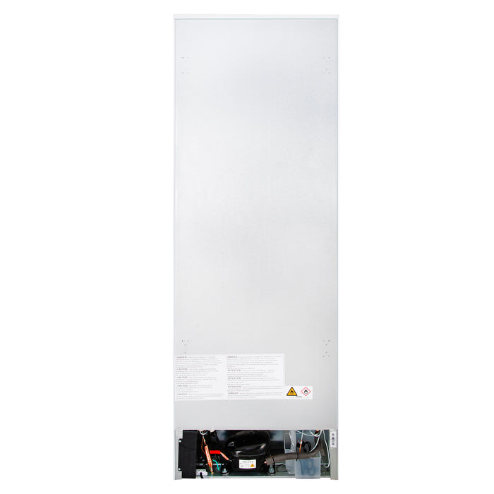 Custodia 24" Bottom Freezer, 10.3 cf., Right Swing, Total No frost, White, Antique Brass handles