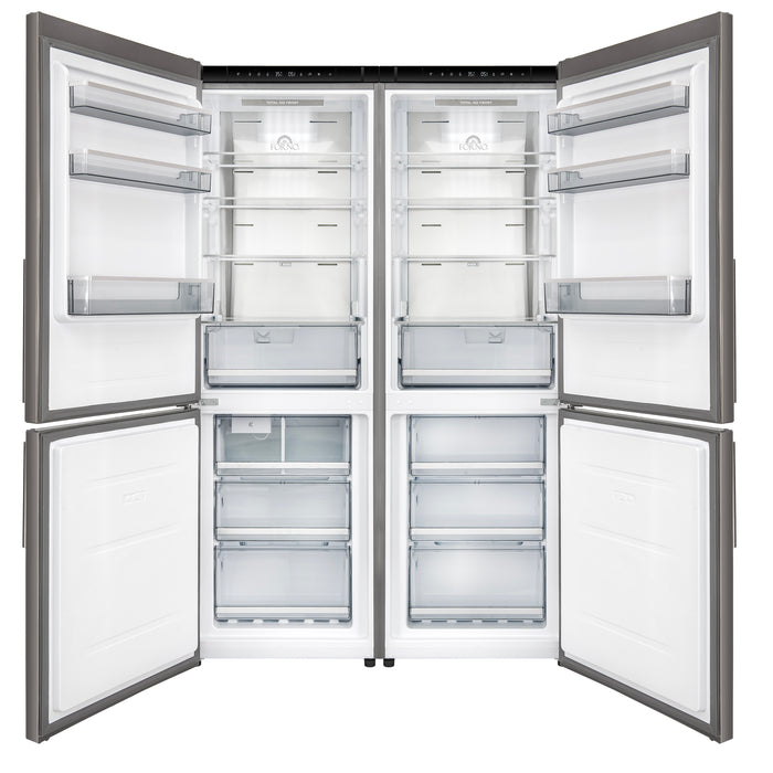 Custodia 48" Bottom Freezer combo, 20.6 cf., Ice Maker, Total No frost, Stainless Steel handles