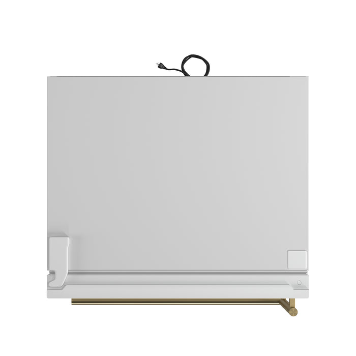 Forno Milano 2-Piece 62-Inch Freestanding Dual Bottom Freezer Refrigerator, White – 34.4 cu.ft, Touch Control, Ice Maker