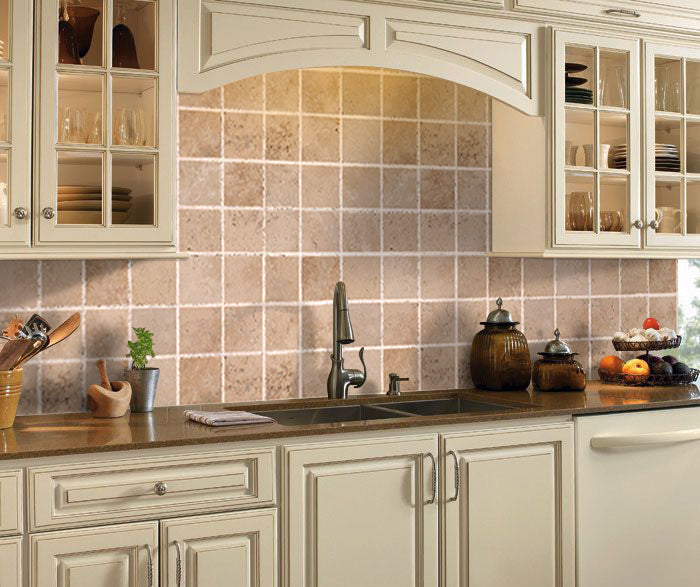 Riverbed Walnut Travertine Tumbled Floor and Wall Tile - Livfloors Collection