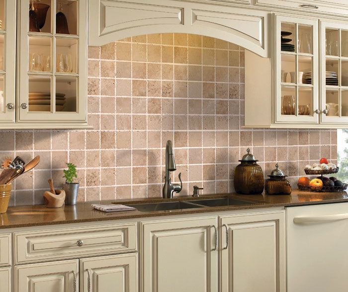 Riverbed Walnut Travertine Tumbled Floor and Wall Tile - Livfloors Collection