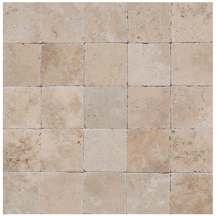 Riverbed Walnut Travertine Tumbled Floor and Wall Tile - Livfloors Collection
