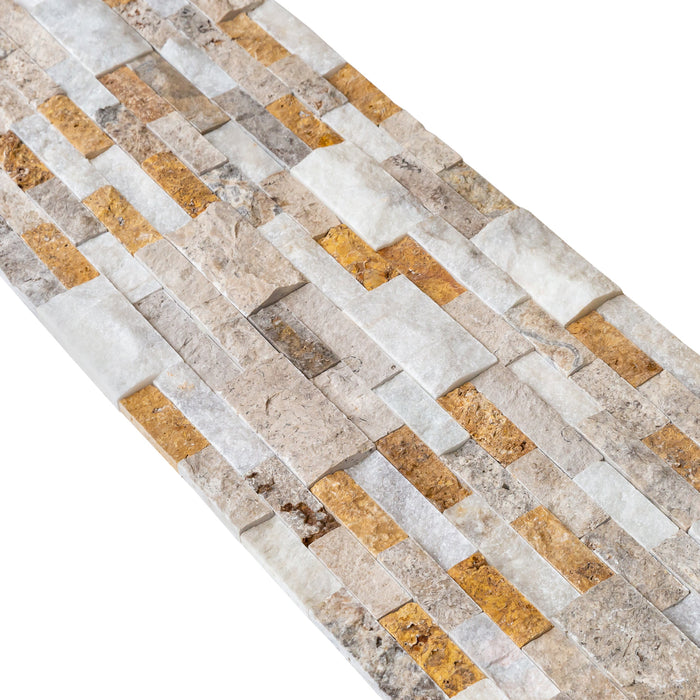 Riverrock Ledger 3D Panel 6"x24" Split-face Natural Wall Tile - Belair Collection