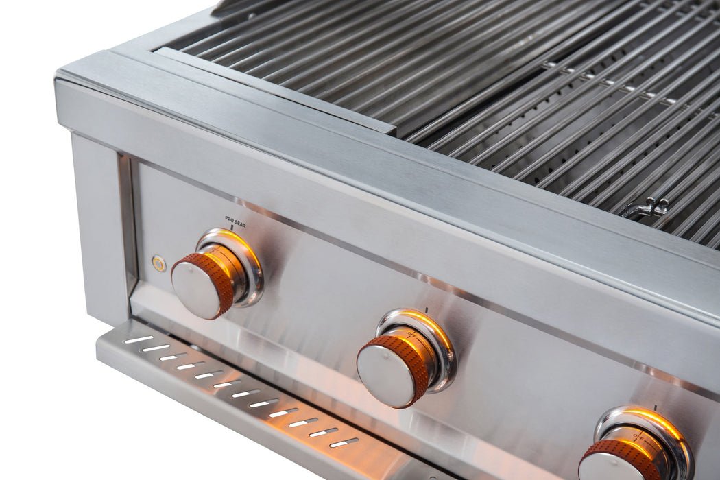 Sunstone Ruby 36-Inch 4-Burner Built-In Propane Gas Grill With Pro-Sear And Rotisserie RUBY4BIR-LP