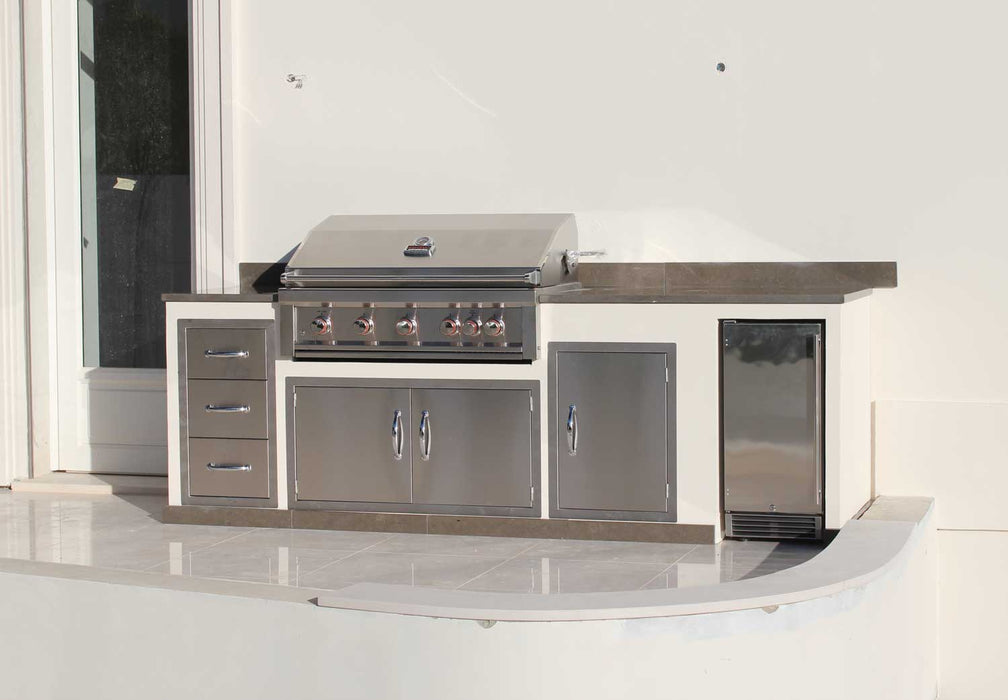 Sunstone Ruby 42-Inch 5-Burner Built-In Natural Gas Grill With Pro-Sear And Rotisserie RUBY5BIR