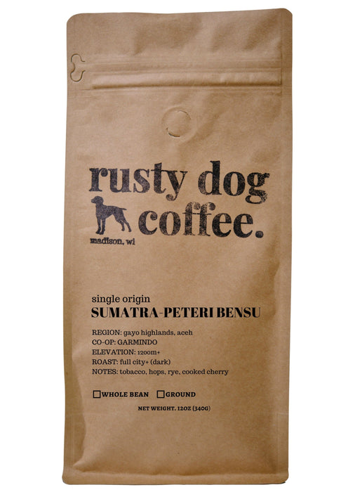 Sumatra Peteri Bensu, Full City+ Roast, Fair Trade-Organic, Women Producers