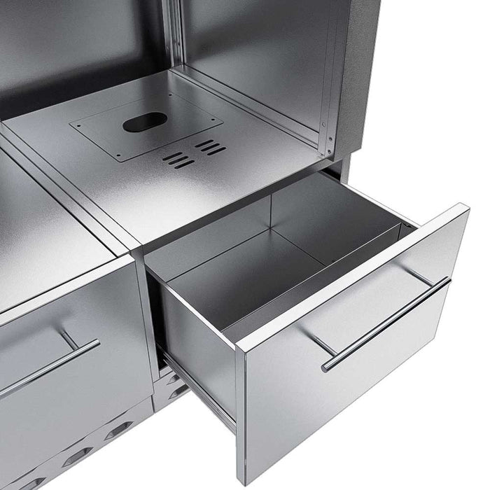 Sunstone 52 In. Base Cabinet for UpTo 44 In. Width Cut-Out Pellet Grill SAC52HGDC