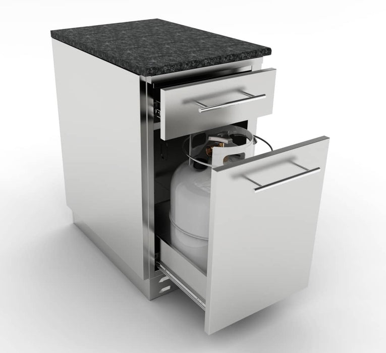 Sunstone 18″Propane/Trash Drawer Combo Cabinet – SBC18SLPCD