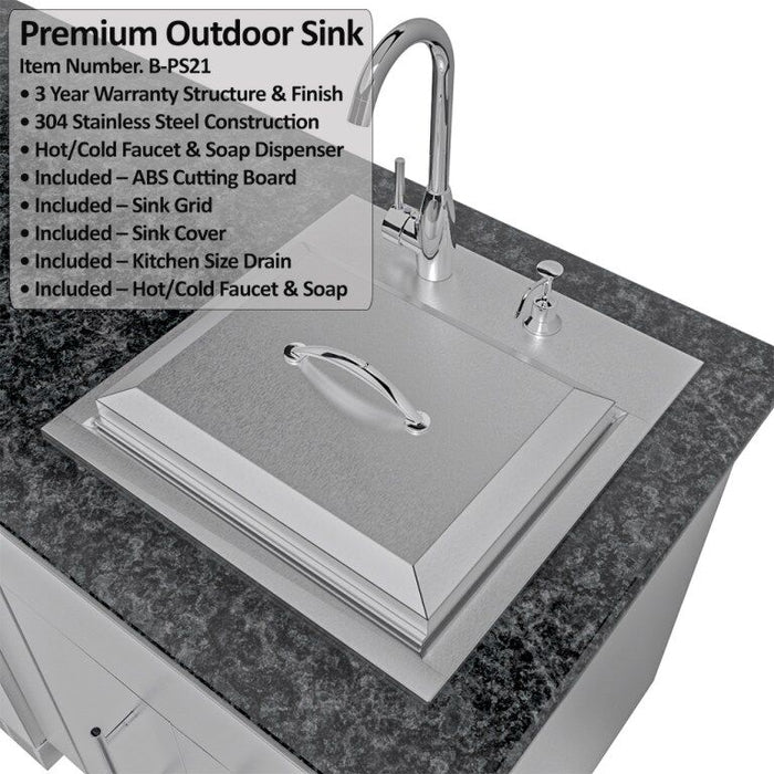 Sunstone THE HOUSTON 9 Foot 8 Inch Outdoor Griller’s Paradise Island Package – SCPHOUSTON9.8