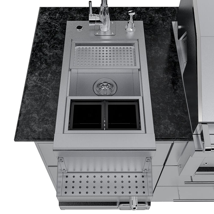 Sunstone THE CAPRICE 6 FT 4 IN Grill & Bar Sink Outdoor Island Package – SCPCAPRICE6.4