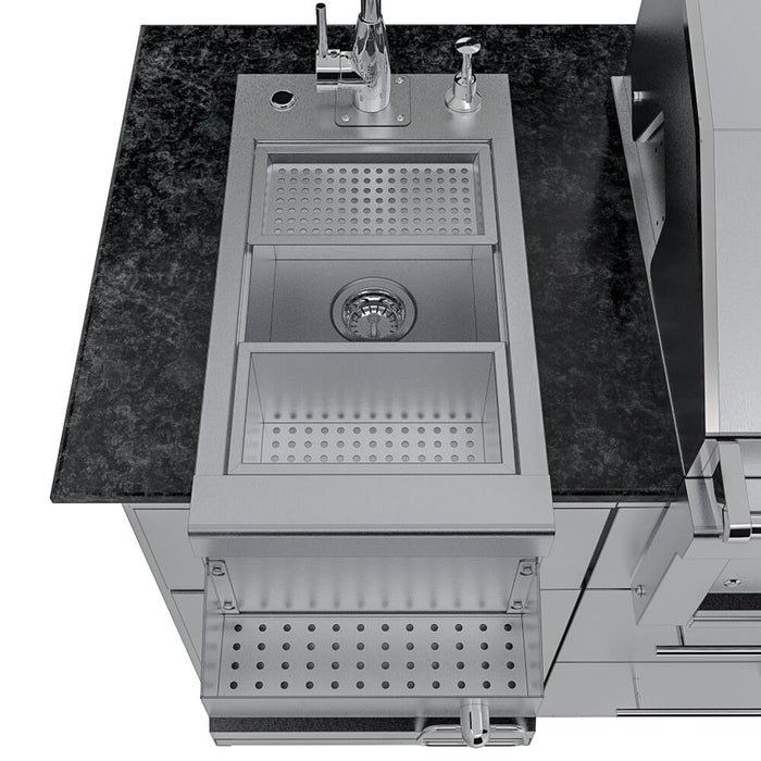 Sunstone THE CAPRICE 6 FT 4 IN Grill & Bar Sink Outdoor Island Package – SCPCAPRICE6.4