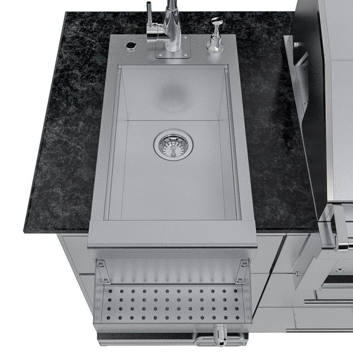 Sunstone THE CAPRICE 6 FT 4 IN Grill & Bar Sink Outdoor Island Package – SCPCAPRICE6.4