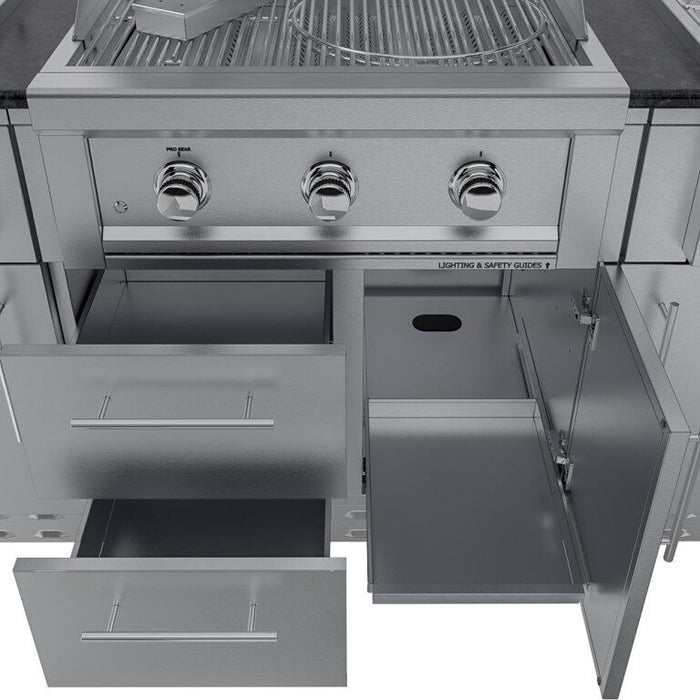 Sunstone THE CAPRICE 6 FT 4 IN Grill & Bar Sink Outdoor Island Package – SCPCAPRICE6.4