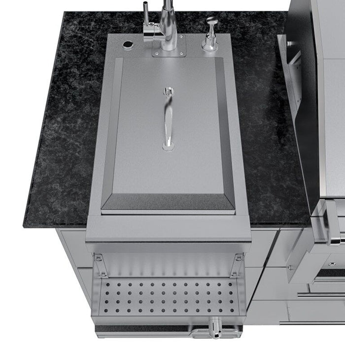 Sunstone THE CAPRICE 6 FT 4 IN Grill & Bar Sink Outdoor Island Package – SCPCAPRICE6.4
