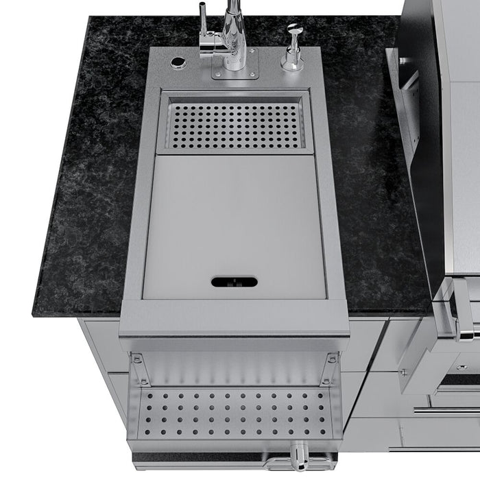 Sunstone THE CAPRICE 6 FT 4 IN Grill & Bar Sink Outdoor Island Package – SCPCAPRICE6.4