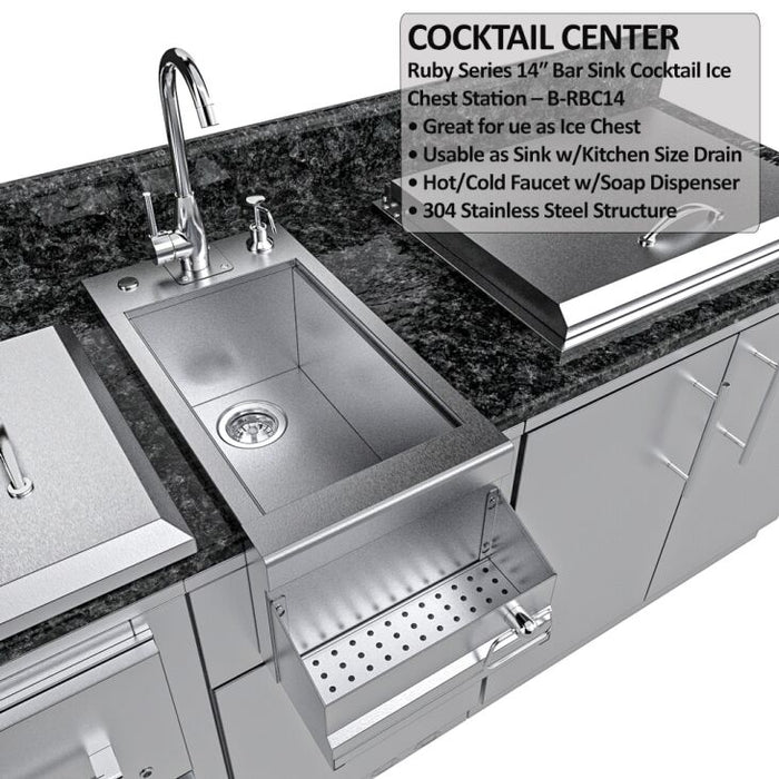 Sunstone THE GALLEY 10 Foot 8 Inch Clean and Prep Cabinet Island Package – SCPGALLEY10.8