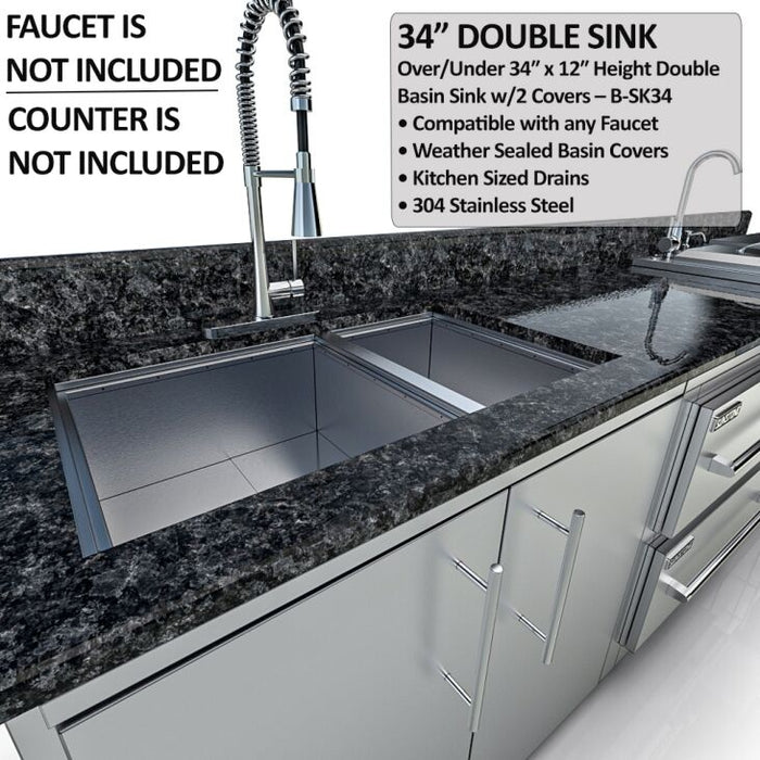 Sunstone THE GALLEY 10 Foot 8 Inch Clean and Prep Cabinet Island Package – SCPGALLEY10.8