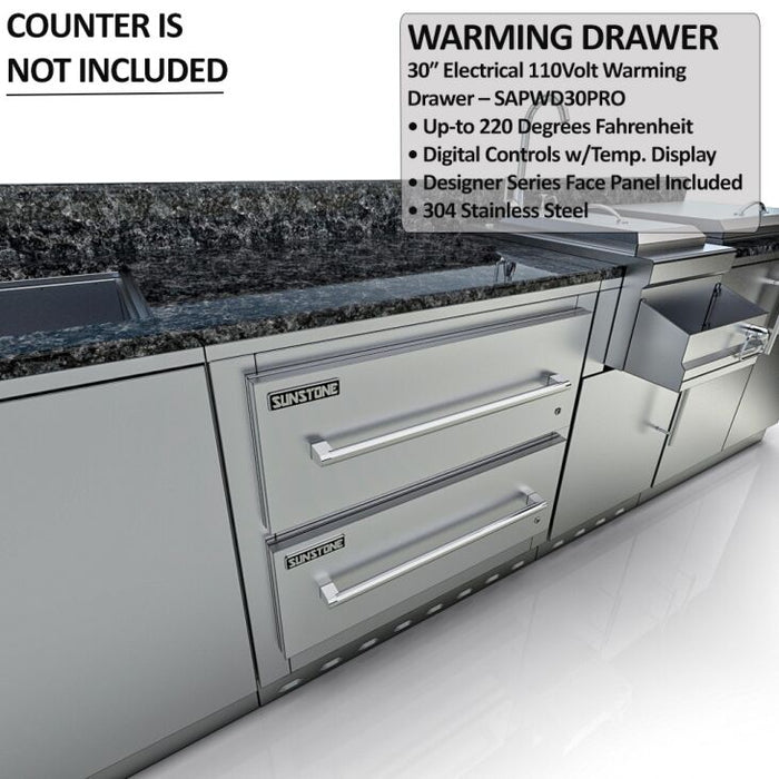 Sunstone THE GALLEY 10 Foot 8 Inch Clean and Prep Cabinet Island Package – SCPGALLEY10.8
