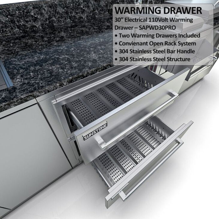 Sunstone THE GALLEY 10 Foot 8 Inch Clean and Prep Cabinet Island Package – SCPGALLEY10.8