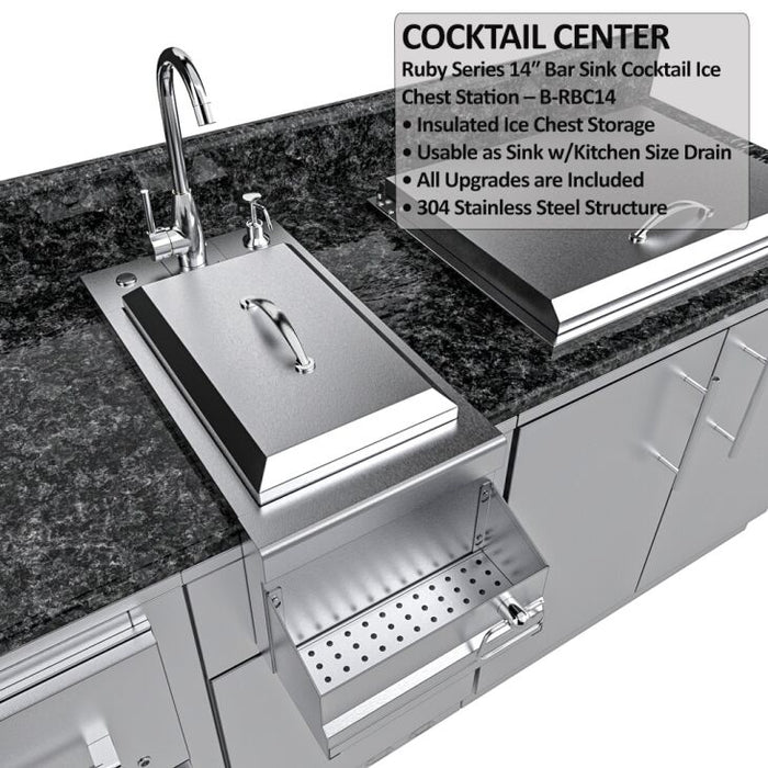 Sunstone THE GALLEY 10 Foot 8 Inch Clean and Prep Cabinet Island Package – SCPGALLEY10.8
