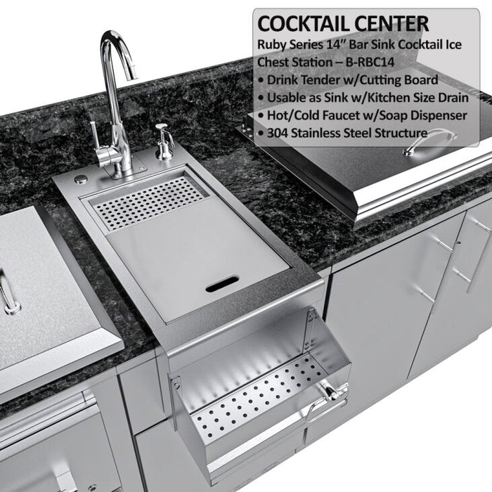 Sunstone THE GALLEY 10 Foot 8 Inch Clean and Prep Cabinet Island Package – SCPGALLEY10.8