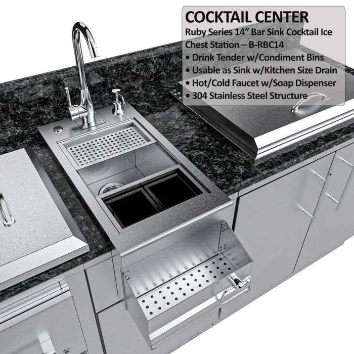 Sunstone THE GALLEY 10 Foot 8 Inch Clean and Prep Cabinet Island Package – SCPGALLEY10.8