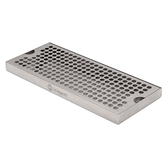 12" Surface Mount Stainless Steel Drip Tray - No Drain