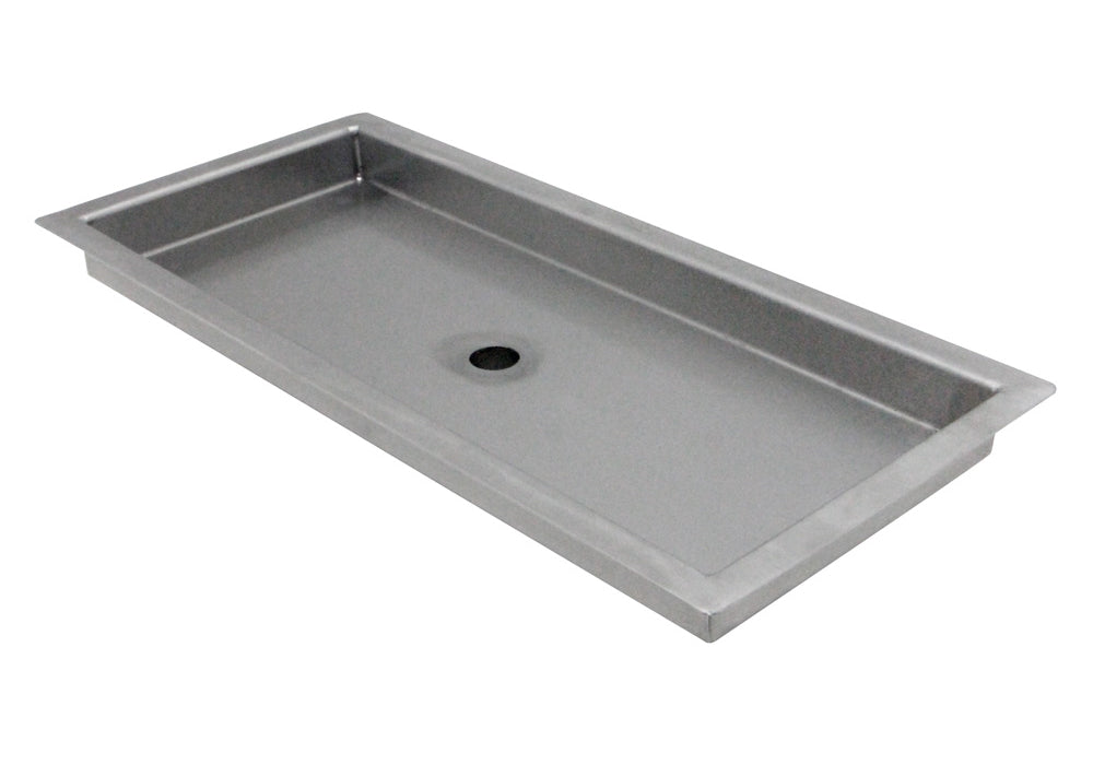 12" x 5" Flush Mount Drip Tray with Drain